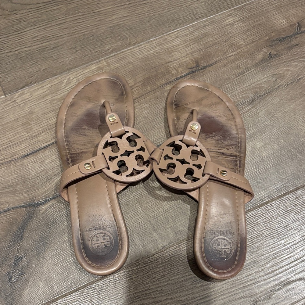 Tory Burch Brown Leather Sandals